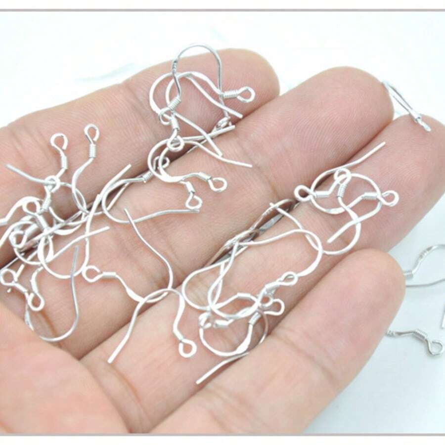 50 件/包 925 纯银 DIY 耳环钩和球形珠宝配件，非常适合万圣节、圣诞节、生日礼物