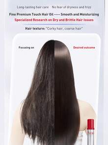 Fino 70ml Luxurious Smoothing Hair Oil, Designed For Dry & Damaged Hair, 72-Hour Long-Lasting Waterfall-Like Softness, Leaves Hair Soft, Smooth, Moisturized And Glossy, Repairs Damaged Hair, Infused With 22 Concentrated Skincare-Grade Nourishing Ingredients, Black Cumin Seed Oil And Pearl Peptide Technology, Elegant Floral Fragrance Lasts For 72 Hours, Suitable For All Hair Types, Best Results On Damp Hair, Instant Effects. - Hair Oil - View 6