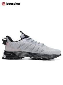baasploa Chaussures de course pour hommes Baskets Extérieur Casual Léger Respirant Chaussures de tennis Homme Mode Designer Maille Chaussures de course professionnelles Tailles 41-45 Sports Antidérapantes Chaussures de course extérieure Exercice Hommes Chaussures Baskets Augmentation de la hauteur Chaussures de marque