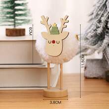 Christmas Decorative Reindeer Desktop Ornaments, Wool Felt Figurines For Store Display, Mini Window Decor