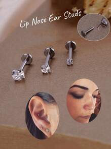 زوج من أقراط الأنف بدون خيط وزن 20 جرام، دبوس أنف لابريت 8 مم، أقراط نابي للثقب في الهيليكس والتراجوس والكونش، خاتم أنف ذهبي مرصع بزركونيا مكعبة 2 مم 3 مم 4 مم، أقراط غضروف غير مسببة للحساسية