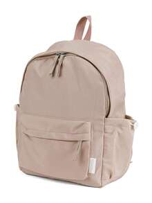 Unisex 28L Backpack 11 Inch Laptop Waterproof Polyester School Backpack With Side Pockets For Men & Women - Khaki - View 5