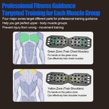 Multi-Function Push-Up Board Set - Foldable Push-Up Bar System With Color-Coded Muscle Training Zones, Non-Slip Handles - Home Gym Equipment For Chest, Back, Arms, Shoulders - Black - View 9