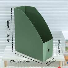 シンプルな折りたたみオフィスデスクトップファイルストレージ垂直 A4 フォルダーインサートボックス大容量 9 色の選択 - グリーンC - チェックする 19