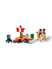 LEGO 海盜船航行組裝套裝 (21259) – 海盜船冒險，包含 2 個海盜、駱駝、烏賊和配件，適合 8 歲以上兒童的創意禮物，建築玩具，假期禮物 - 彩色 - 查看 3