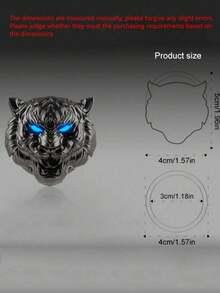 Easypie Selection 1 件虎头发动机启动按钮盖 - 保护性点火开关装饰，通用汽车内饰配件 - 均碼 - 查看 5