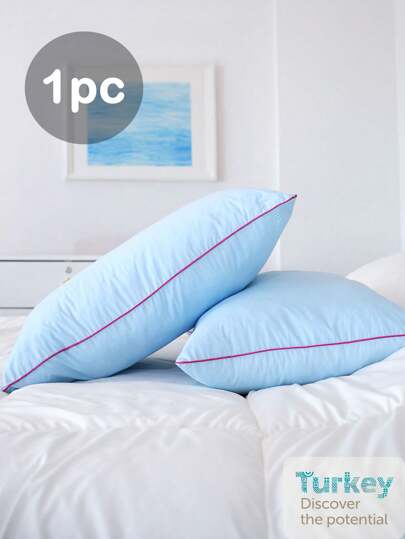 1pc Hotel Home Bed Pillow, Luxe Quality, Made Premium Zachte Feather Alternative Filling, Com Tafel High Elasticity Pillows, Bedroom, Guest Room, Dorm Room (45 66cm 1/ Set)