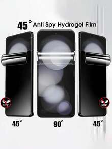 2片装TPU防窥屏保护膜，防刮花，防偷窥，兼容三星Galaxy Z Flip3 5G / Galaxy Z Flip4 5G / Galaxy Z Flip5 5G / Galaxy Z Flip6 5G / Galaxy Z Fold3 5G / Galaxy Z Fold4 5G / Galaxy Z Fold5 5G / Galaxy Z Fold6 5G / Galaxy Z Fold7 5G折叠屏智能手机，手机配件屏幕保护必备品，适用于日常、办公、家庭使用。这款手机屏幕保护膜具有防水、防震、防摔、防刮花等特性，有效保护手机隐私。 - 黑色 - 查看 2