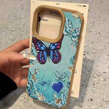 Diseño de patrón azul Teléfono de lente alta 12 Pro XS 14 13 15 16 Plus 11 Cuero sintético suave todo incluido - Colores mixtos 1 - Ver 5