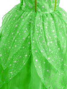 Set de 8 piezas de vestido de tutú con tirantes sin mangas en color verde, accesorio de disfraz para niñas, para fiestas, Halloween, Navidad