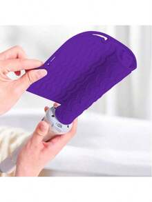 1pc Flat Iron Silicone Mat And Travel Case For Hair Tools Portable Silicone Heat Resistant Mat Hair Straightener Curler Insulation Pad Non-Slip Anti Heat Mat Hair Styling Tool For Travel - Multicolor - View 6
