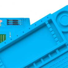 1 件耐热绝缘硅胶焊接垫、电子维修工作站垫、手机防静电垫、电子爱好者必备工具、枪式烙铁、工作台、手机、笔记本电脑、平板电脑、个人电脑、相机维修工具