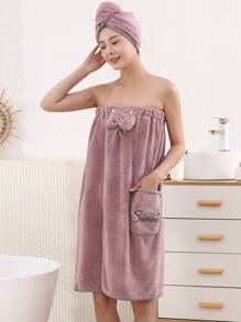 Bean Paste Applique Skirt Suit