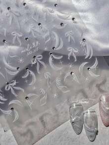 秋季新款 1 件 5D 指甲贴梦幻蓝紫珍珠蝴蝶和玫瑰花朵蝴蝶结指甲贴贝壳灯设计粘性贴纸美甲装饰花朵指甲贴 5D 浮雕百合花指甲贴纸芙蓉自粘花卉指甲贴花金色花朵指甲饰物度假指甲设计 1 件 5D 指甲贴 - 彩色 - 查看 1