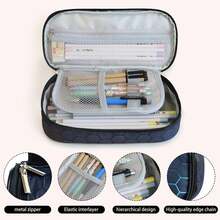 3D Printed Gamer Style Pencil Case For Kids, Double-Sided Pattern Pencil Box, Large Capacity Wallet Card Holder, Compartment Pencil Box - Multicolor - View 5