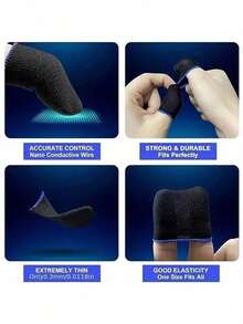 10pcs/20pcs Breathable Anti-Sweat Game Finger Sleeves, Comfortable & Precise, Enhance Gaming Experience, Elastic/Odor-Resistant/Good Conductivity - Multicolor - View 4