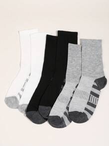 5/10/20 Pairs Men's Mid-Calf Socks, High Elasticity Socks, Soft, Stretchy, Breathable, Suitable For Men And Women Daily Wear, Simple And Comfortable Unisex Mid-Calf Socks, Fall Socks