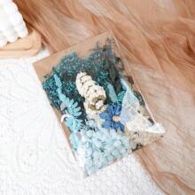 干花束勿忘我带茎天然干花紫粉色和白色永生干花花束用于插花婚礼派对 DIY 树脂花瓶家居装饰万圣节感恩节圣诞节