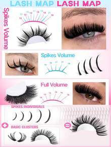 280 件俄罗斯睫毛延长钉睫毛单根 80D 100D 浓密睫毛簇 D 型卷曲睫毛簇套装 12-20 毫米 DIY 睫毛延长，2 种款式睫毛簇钉睫毛单根睫毛簇，多类型自然外观，钉/80D/100D/可重复使用单根分段假睫毛纤细超柔软 DIY 睫毛延长在家睫毛簇，睫毛簇，单根睫毛，睫毛，假睫毛 - D - 查看 7