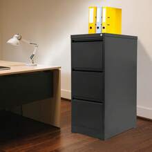 Lockable Filing Cabinet, Metal Filing Cabinets With 3 Drawers, Office Cabinet - Default - View 8