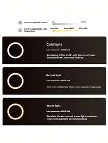 1pc Leather Makeup Bag With Mirror & Lights, Large Capacity Travel Makeup Case, Convenient For Shopping And Travel, Leakproof, Suitable As A Gift - Multicolor - View 4