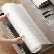1 卷，橱柜衬垫，适用于橱柜、抽屉和冰箱，易于清洁，防水、防油、防潮、防尘，厨房台面垫，家具橱柜抽屉整理器，家居装饰，派对和圣诞节收纳