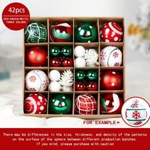(42个装)圣诞树配件亮光球彩色球电镀球吊饰圣诞场景布置挂球装饰品 - 彩色 - 查看 12