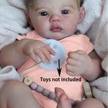 Muñeca bebé Reborn de 45 cm estilo pradera, muñeca de vinilo y silicona suave de 18 pulgadas con Body completo, piel pintada en 3D con venas visibles, miembros de vinilo con detalles realistas y cabello pintado a mano, muñeca artesanal coleccionable - Regalo de Navidad/Cumpleaños/Acción de Gracias