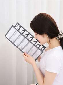 1 قطعة/3 قطع حقيبة تخزين قماشية، حقيبة تخزين ملابس داخلية وسراويل وملابس مريحة للاستخدام المنزلي، أقسام تخزين في الأدراج، صندوق تخزين الجينز، أساسيات غرفة السكن، منظم ملابس وتخزين في خزانة غرفة النوم