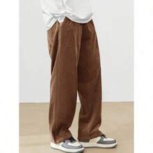 Men's Solid Color Casual Everyday Trousers Men's Streetwear Pants, Boy Friend Gifts, Back To School - 鏽棕色 - 查看 3