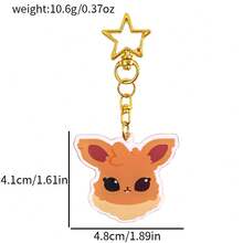 pocket monsters 口袋妖怪伊布进化亚克力钥匙扣 - 可爱的动漫人物钥匙圈，带星星饰物，伊布进化系列，适合粉丝，理想的万圣节配饰，教师节，圣诞节礼物，包袋配饰，带身份证夹的挂绳，汽车配饰，包袋饰物 - SS0409 - 查看 13