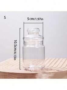 1 件透明塑料饼干和糖果罐 - 密封塑料储物容器，适用于厨房、派对和礼品 - 透明 - 查看 4