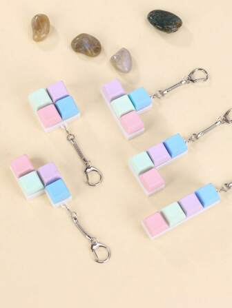 XAXRE قلادة مفاتيح لوحة مفاتيح قابلة للتحريك قطعة واحدة، لعبة إرخاء الضغط، لعبة أصابع لوحة المفاتيح، قلادة مفاتيح لوحة مفاتيح قابلة للتحريك، زر قابل للتحريك، هدية لإرخاء الضغط للبالغين