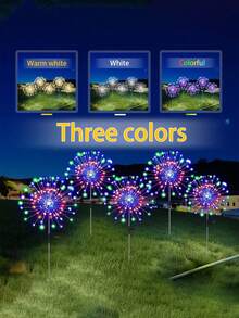 1/3 Sets 360 Lights Solar Fireworks Lights Outdoor, Solar Garden Lights, Solar Fireworks Lights With 240 LED Starburst String Lights 8 Modes Fairy Lights, Shopping Mall, RV, Camping, Wedding Christmas, Lawn Backyard Party Garden Decoration