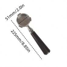 1 قطعة مرشح قهوة إسبرسو بدون قاع بثلاث آذان مناسب لآلات إسبرسو ديلونجي ديديكا EC680/EC685، مرشح إسبرسو بدون قاع من الفولاذ المقاوم للصدأ