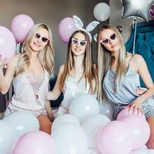 Bridesmaid Scrunchies Proposal Gifts 41 Inch Square Set Of 8 Bachelorette Hair Claw Clips Ideas Bridal Shower Wedding Party Favors (24pcs Dusty Blue)Valentine's Day JOW5 - 32件 白色和粉紅色 - 查看 6