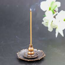 Mittelgroßer Lotus Sanbaoxiang Räucherständer aus Legierung, Zen-Stil Räucherhalter, buddhistisches Zubehör, Heimdekoration für Meditation, kreatives religiöses Geschenk, für den grenzüberschreitenden Handel