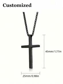 Custom Fashion Stainless Steel Cross Pendant Necklace, Custom Titanium Steel Cross Necklace, Versatile, Custom Sweater Chain, Accessories Suitable For Daily Wear, Unisex, Multifunctional, Decorative, Exquisite, Fashionable, Colorful, Unique, Can Be Used As A Unique Gift For Birthdays, Wedding Anniversaries, Girlfriends, Boyfriends, Parents, Wives, Husbands, Sisters, Brothers - Multicolor - View 4