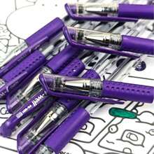 European Standard Pens Of Green/Purple Special Colors Gel Pen -0.5mm Tip, Smooth Writing, Green Ink, Durable Ink - Perfect Office Supplies/School Supplies