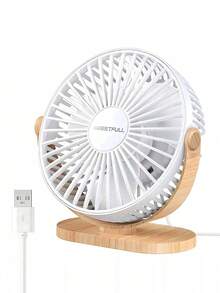 便携式 USB 冷却风扇，360° 可调，三速，超静音，适用于家庭、卧室、厨房、露营、旅行 - 彩色 - 查看 15