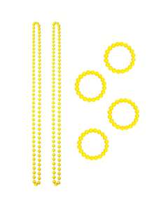 D EXCEED 1/2/4/5 PCS 1980s Long Neon Bead Nekalce For Women Neon Party Costume Accessories For Women Neon Artificial Bead Necklace Solid Color Bride Weddings Masquerade Festival Decorations Gifts