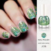 亮白闪亮指甲油 - 10ml 浓稠质地大亮片指甲油 - 防水持久速干 - 不脱色 - 适合居家美甲DIY和美甲护理，万圣节送给女性的礼物 - 彩色 - 查看 22