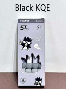 Sanrio 4 支装圆珠笔动漫    卡通舒适软握凝胶笔创意学生文具礼物返校学习用品（部分零件可能随机）