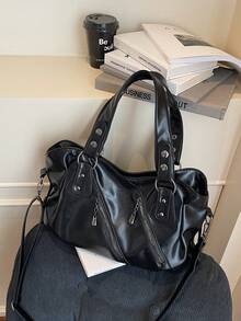 复古简约大容量时尚学生/办公室通勤手提包