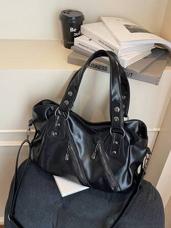 Retro Minimalist Large Capacity Fashion Student/Office Commute Tote Bag