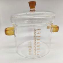 1pc Mini Glass Stew Pot With Lid, Heat Resistant Glass Cooking Pot, Suitable For Cooking, Baking, Serving, A Great Gift For Girlfriend, Mother, Valentine's Day - Multicolor - View 12