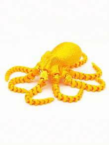 3D Printed Flexible Octopus, Laser Octopus Colorful Soft Creature, Freely Movable Joints, Creative Toy That Can Be Freely Shaped, Christmas New Year Character Gift, Desktop Decor Aquarium Landscape (Random Eyes) - Purple - View 10