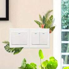 Cute Cartoon Panda Holding Bamboo Sticker, Fresh Green Plant Creative Switch Sticker Decor For Hotel, Home, Office, Living Room, Bedroom, Removable PVC Wall Sticker - Multicolor - View 8