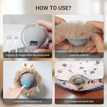 Cat Toy, Indoor Entertainment, Cat & Mouse - Interactive Plush Ball Cat Toy - Chasing Electric Mouse, USB Rechargeable, Durable & Bite-Resistant Ball, Auto Obstacle Avoidance, Suitable For All Indoor Cat Breeds, Indoor Cat Toy