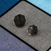 5pcs Elegant Octagonal Metal Buttons, Featuring An Aurora Color Finish And A Vintage-Inspired Delicate Metal Base, Come In Three Colors For Versatile Styling. With Their Refined Texture, They Exude A Fashionable Vibe. Available In Sizes Of 15/21/25mm, They Are Ideal For Decorative Buttons On Coats, Sweaters, Shirts, Suits, Dresses, And Other Garments - Multicolor - View 10